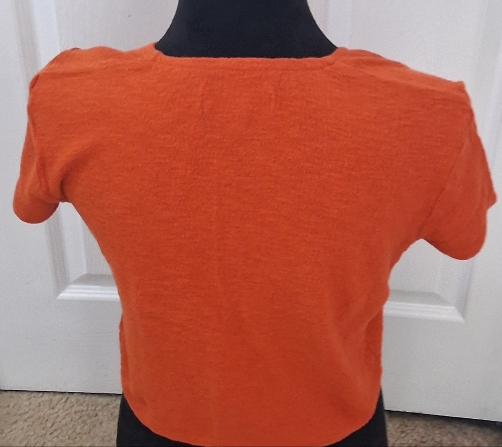 Madewell Texture & Thread Faux Wrap Tie  Top   Size XS - Picture 5 of 8